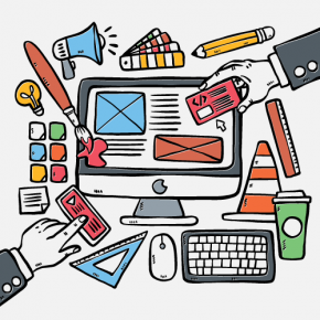 Illustration von verschiedenen Tools – digital und analog